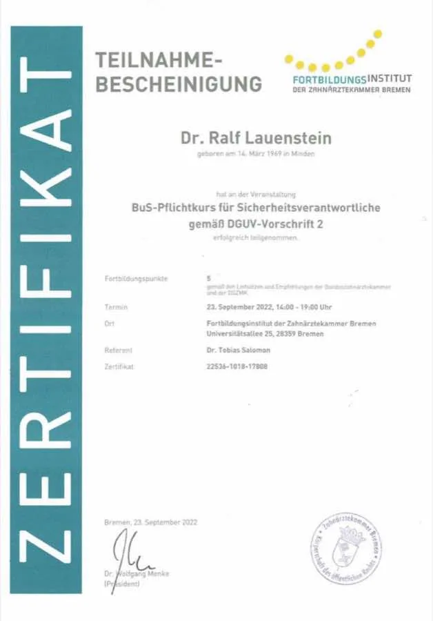 BuS-Pflichtkurs: Fortbildung · 2022