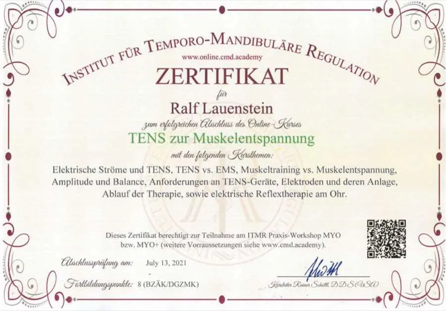 Muskelentspannung: Zertifikat · 2021
