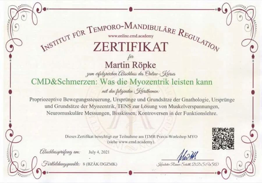 CMD: Teilnahmebescheinigung Praxisteam · 2021