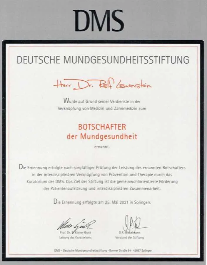 DMS-Botschafter: Nachweis · 2021