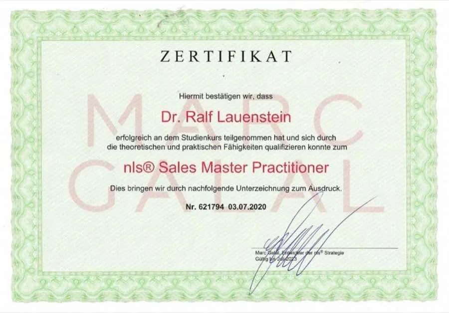 Sales Master Practitioner: Zertifikat · 2020