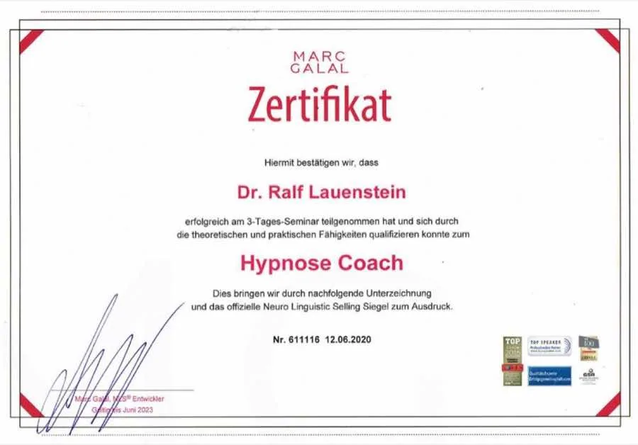 Hypnose-Coach: Zertifikat · 2020