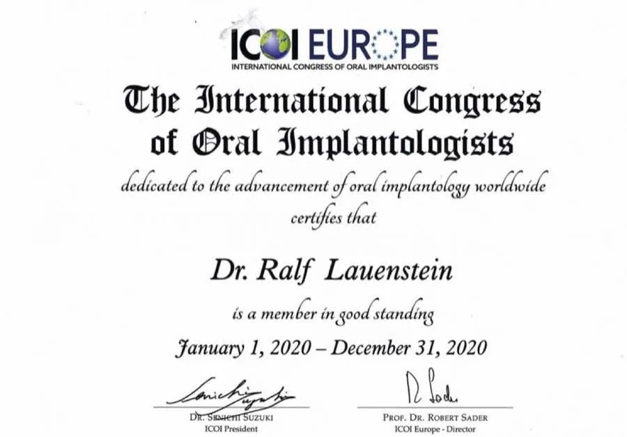 International Congress of Oral Implantologists: Fortbildung · 2020