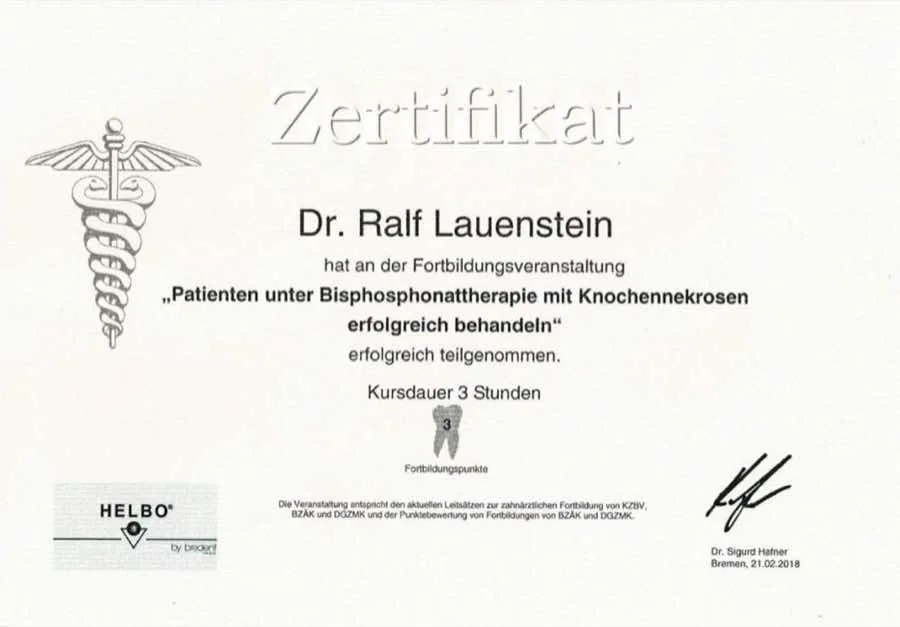 Bisphosphonattherapie: Fortbildung · 2018