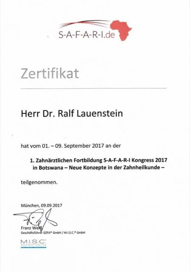 SAFARI-Kongress: Fortbildung · 2017