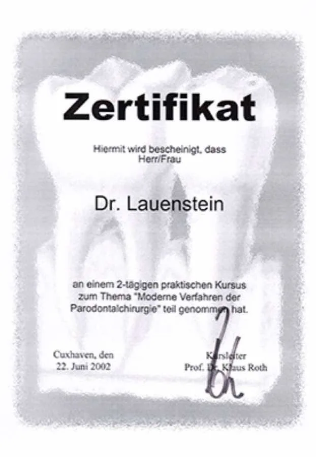 Parodontalchirurgie: Fortbildungsnachweis · 2016