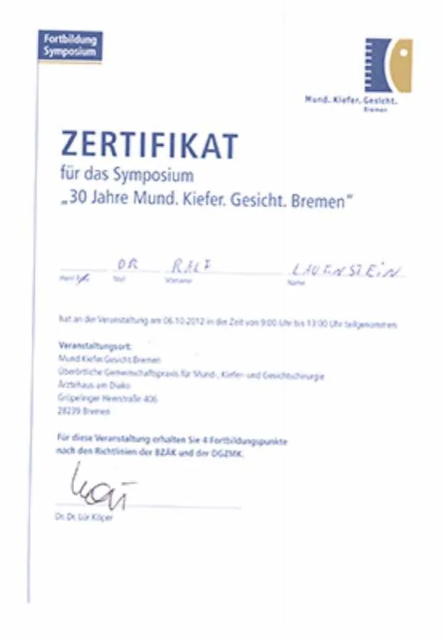 MKG: Fortbildungsnachweis · 2016