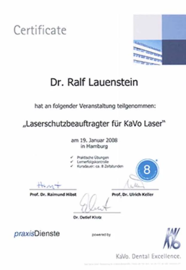 KaVo Laser: Fortbildungsnachweis · 2016