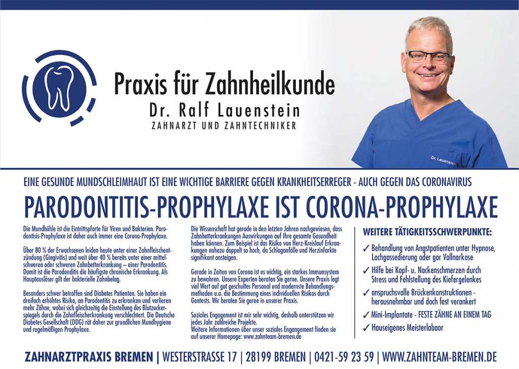 Zahnarzt Bremen - Parodontitis Prophylaxe